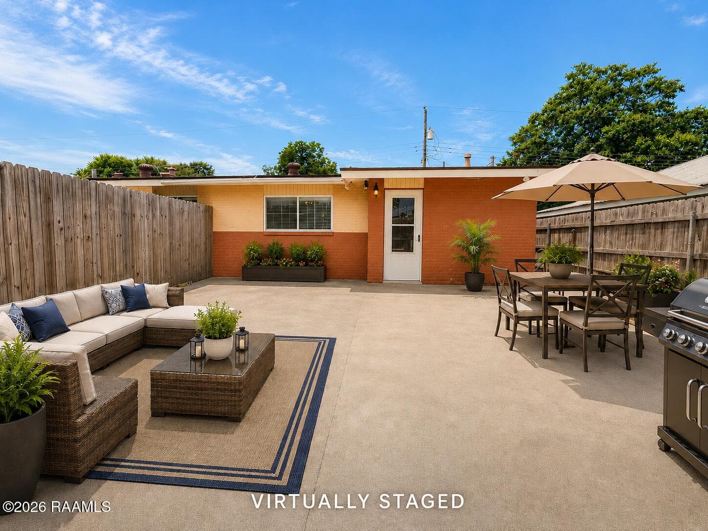 staged yard
